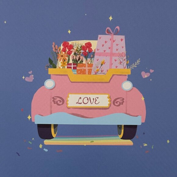 Happy Mother's Day! Love Car Pop Up Greeting Card, Pop-Up Card, 3D Card - Picture 4 of 4